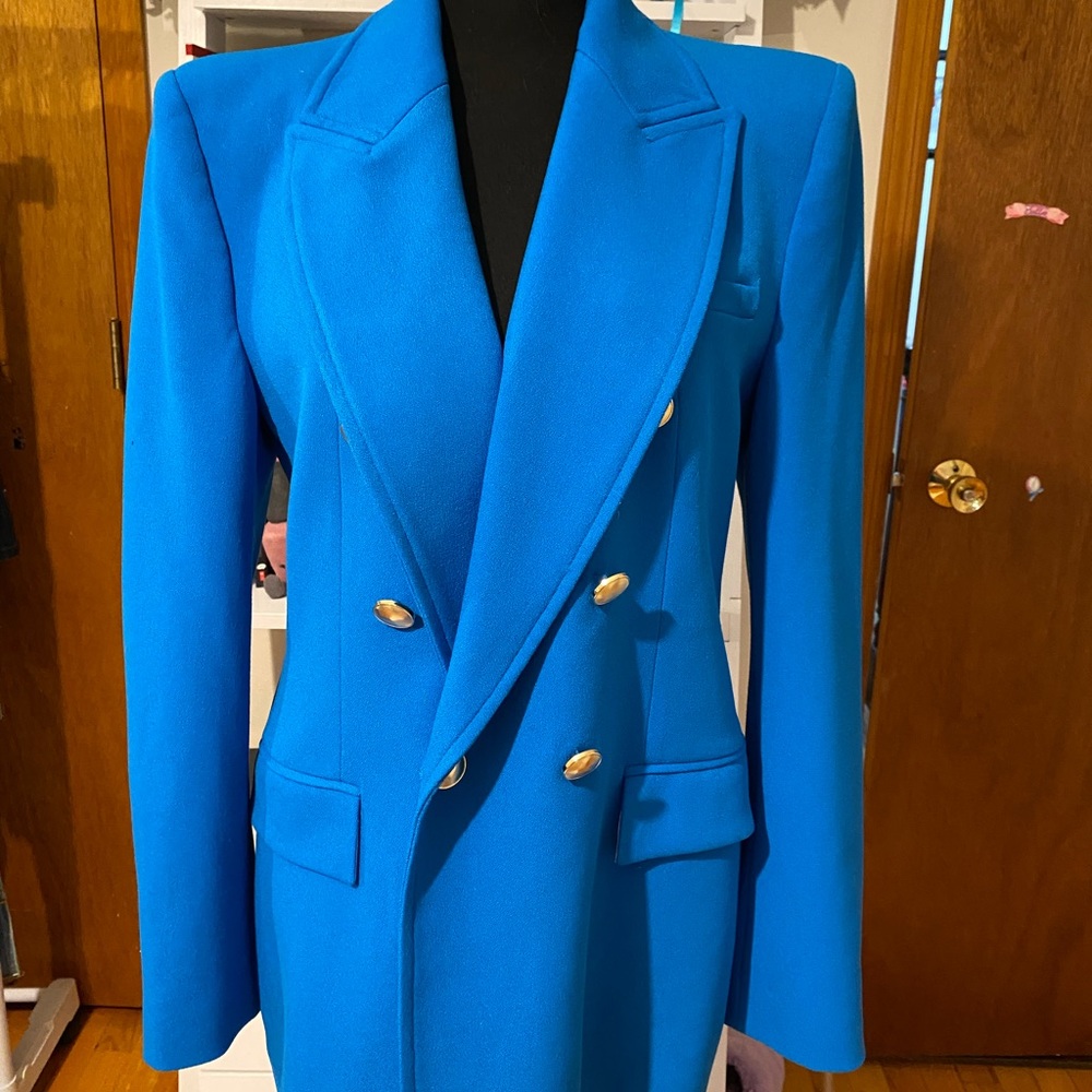 NWT Zara Blue Fitted Blazer